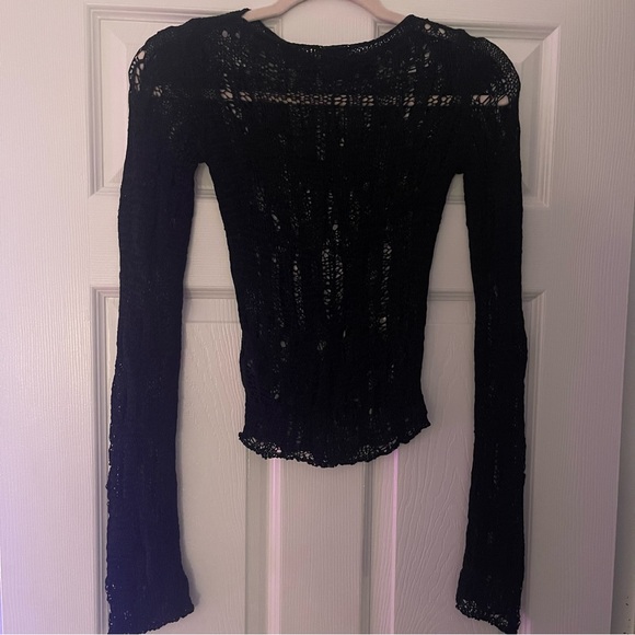 Distressed goth knit black long sleeve sweater urban outfitters - Picture 7 of 9